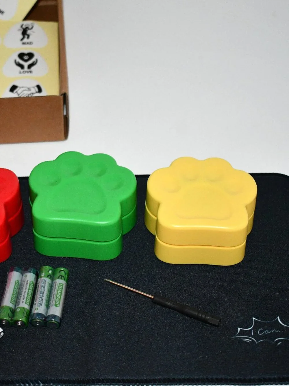 PENGHETM Dog Communication Buttons, 5 Pack, 30 Sec Recordable Training Mat, NWT